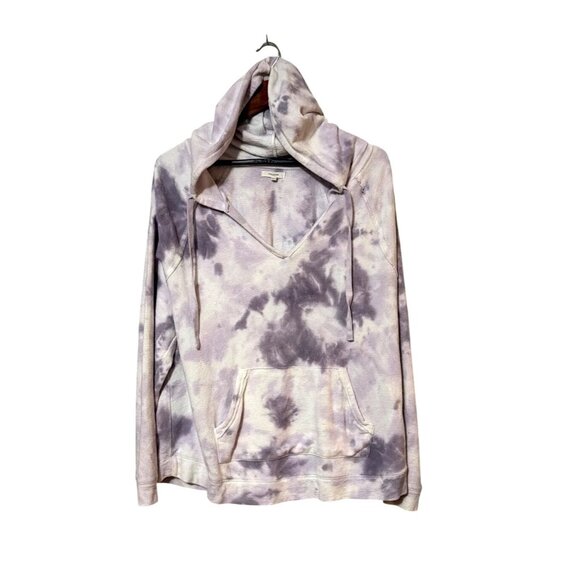 Maurices Tops - Maurices Tie-Dye Pullover Hoodie XXL Lavender & White Kangaroo Pocket Long Sleev